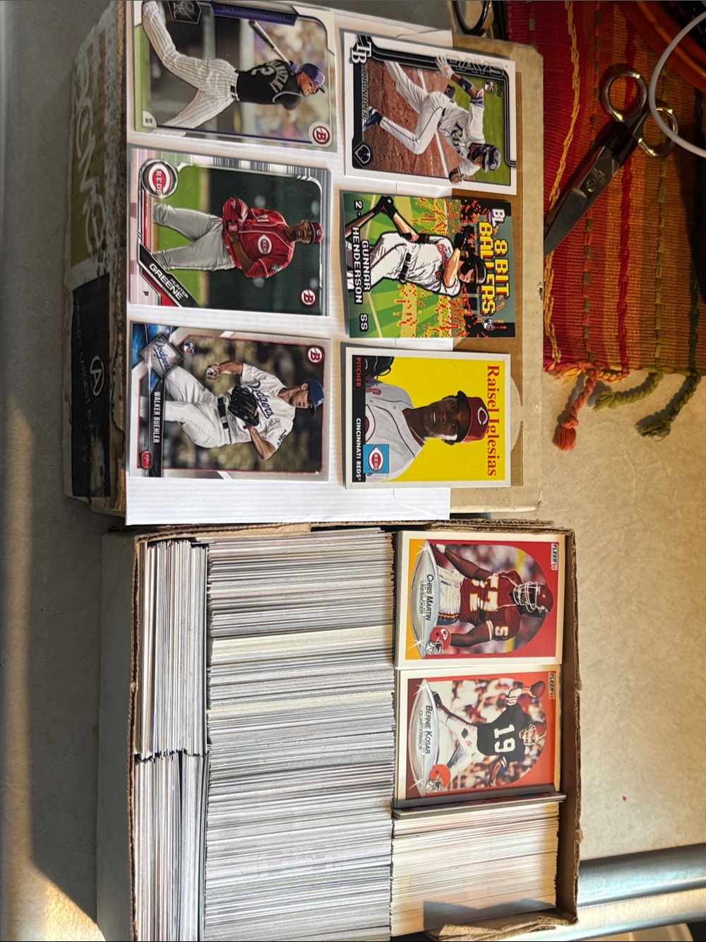 4.5 lbs of baseball(topps and bowman) 2009-2024 and football(Fleer)1990